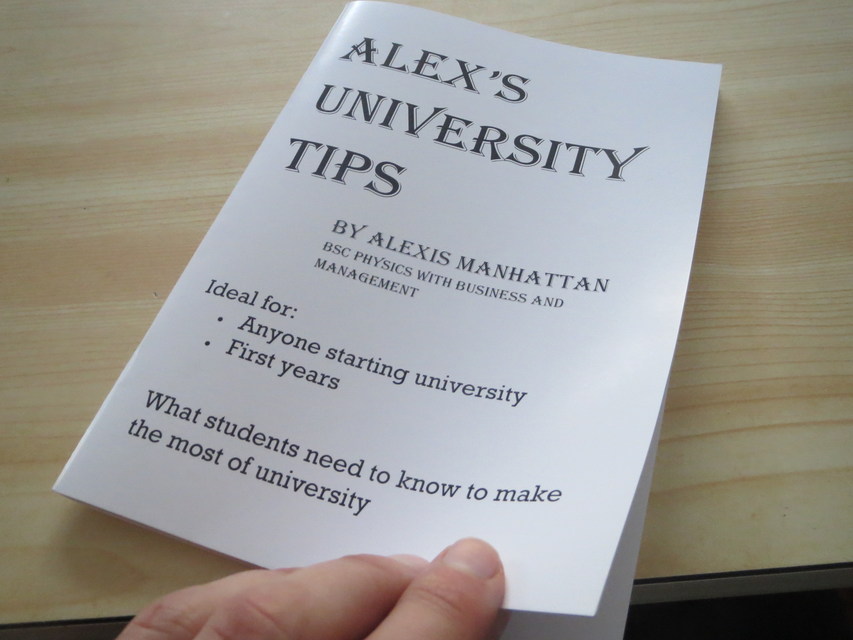 Alex's University Tips